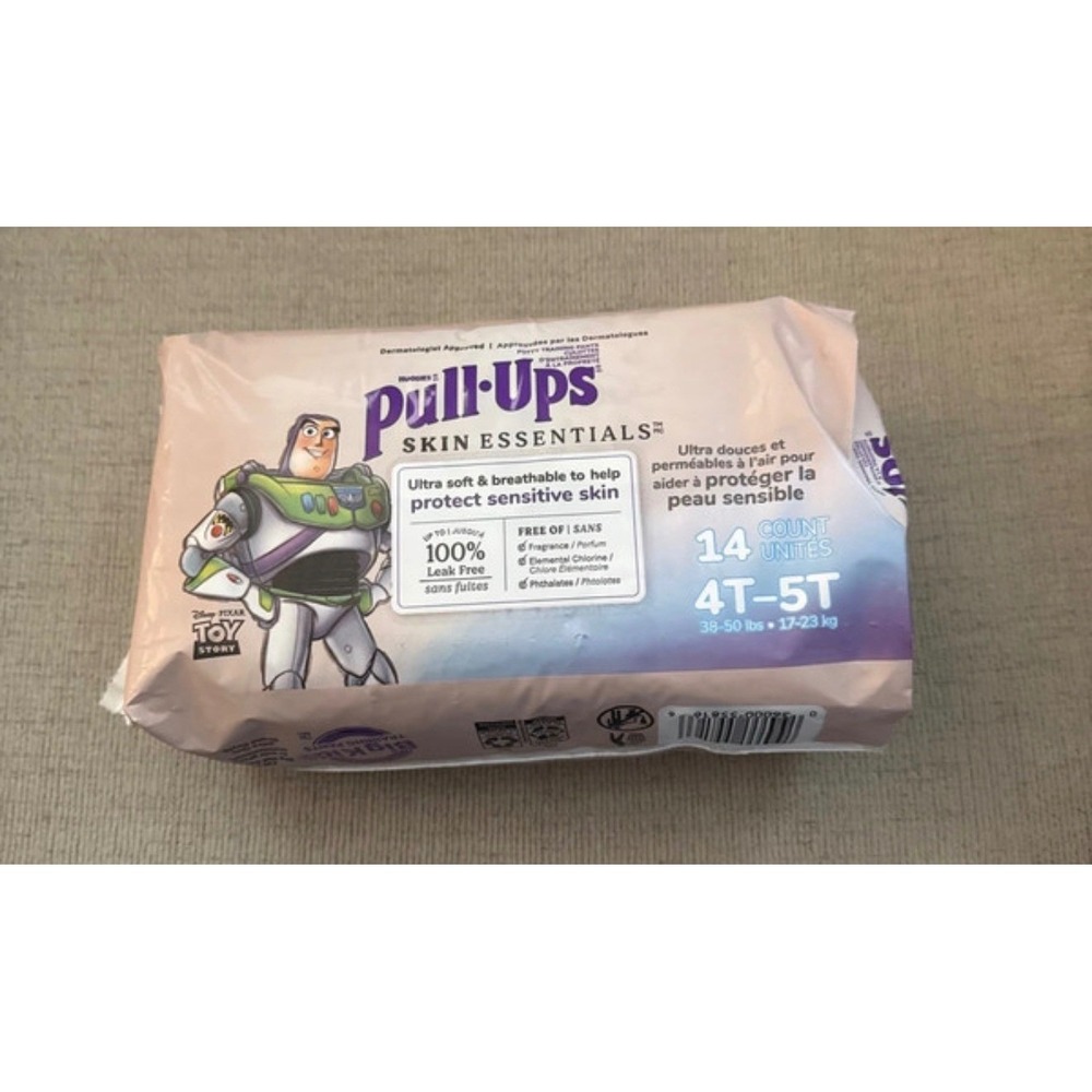Lot of 2 New Huggies Pull-Ups skin essentials 4-5T 14 ct Diapers potty training - Picture 3 of 7